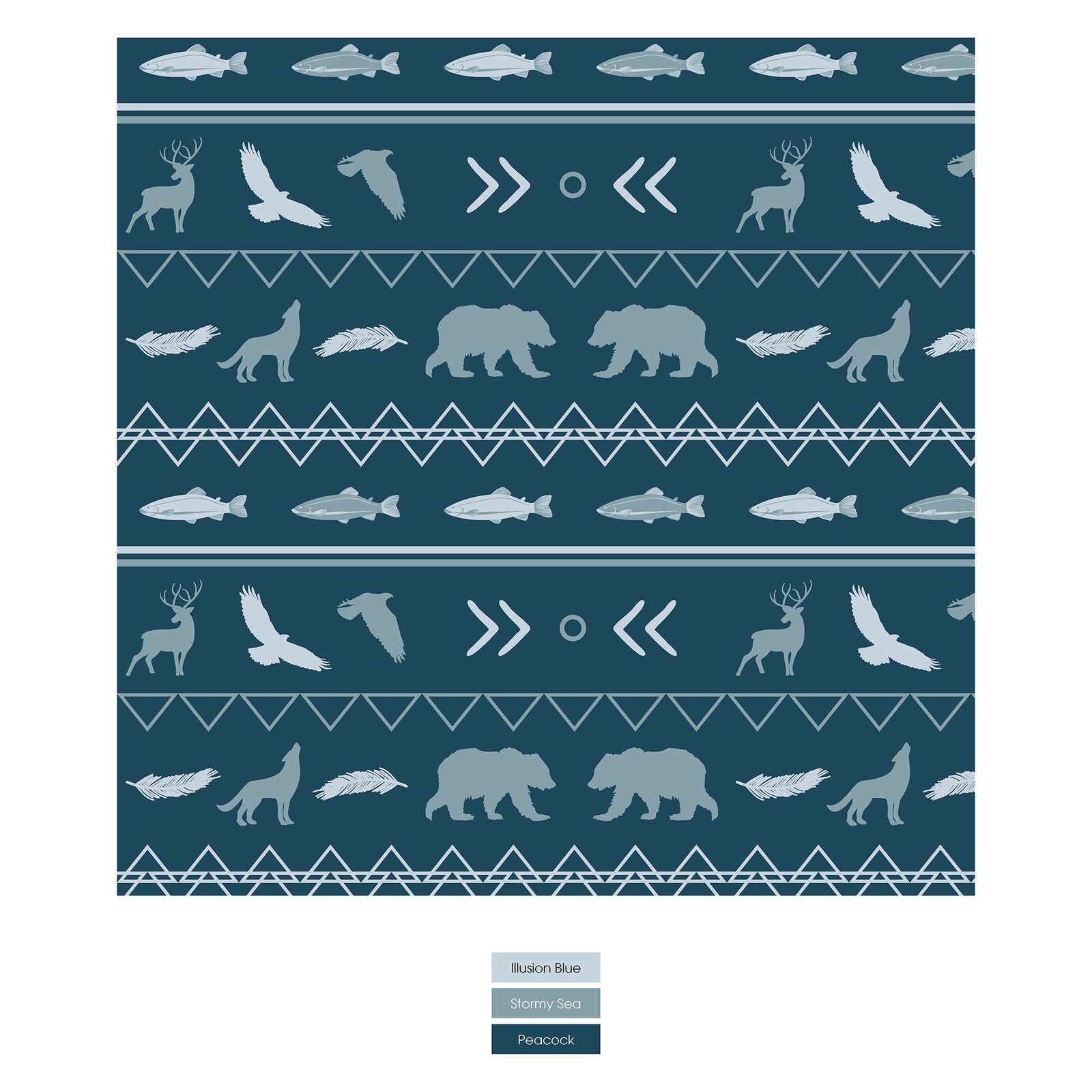 Footie with 2 Way Zipper | Peacock Native Tribal Lore