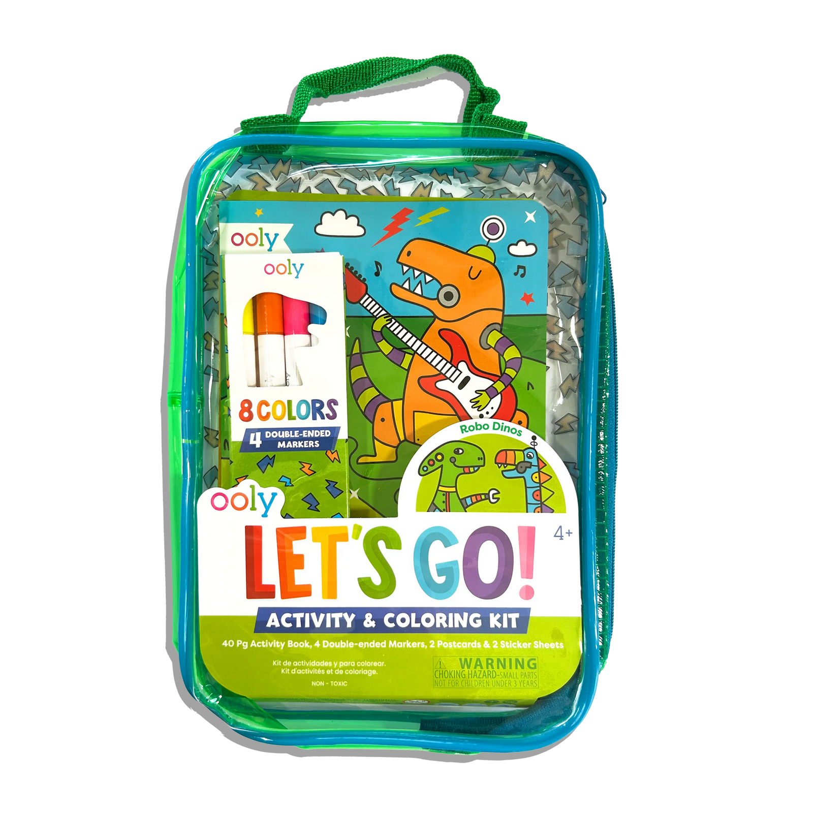 Let's Go! Activity & Coloring Kit | Robo Dinos
