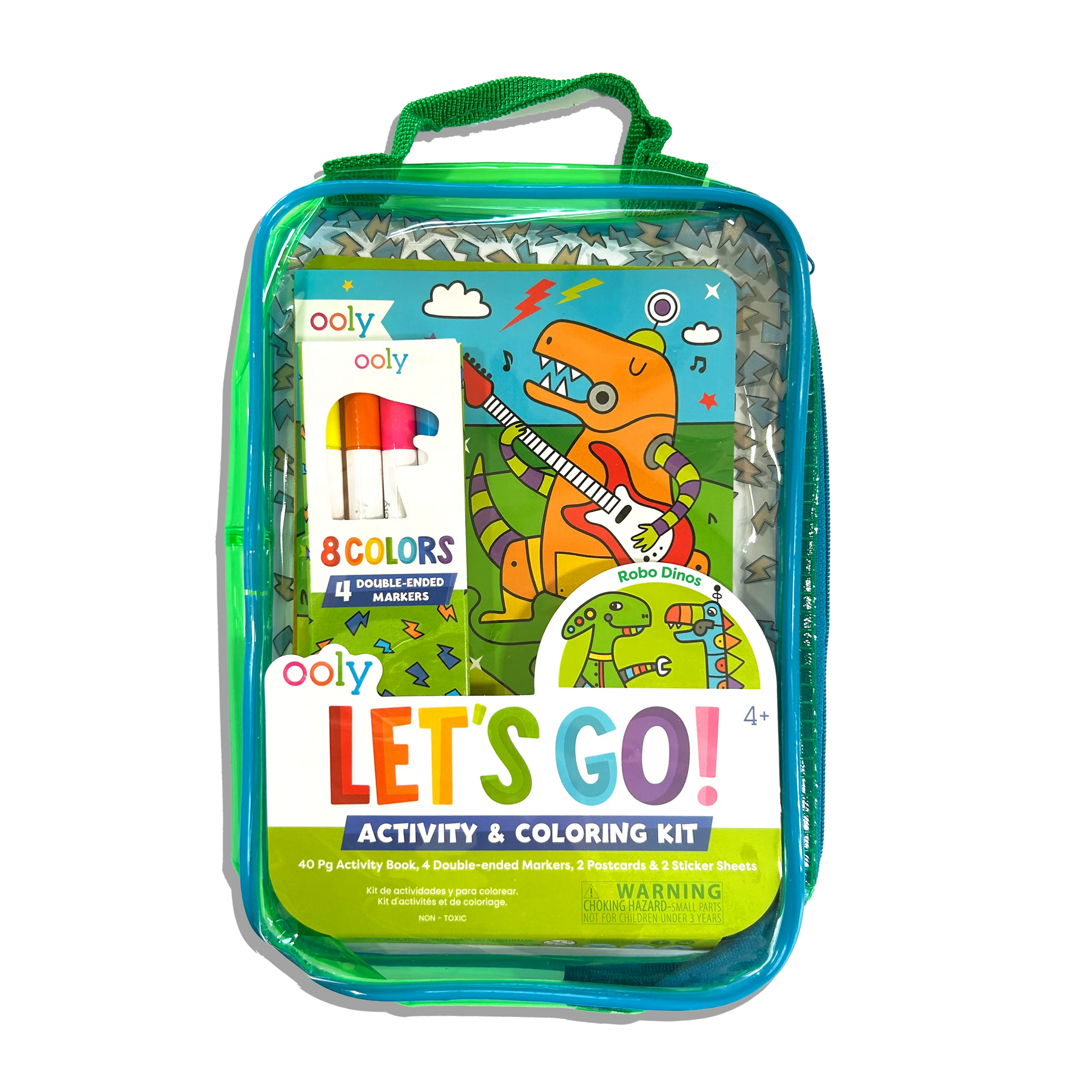 Let's Go! Activity & Coloring Kit | Robo Dinos