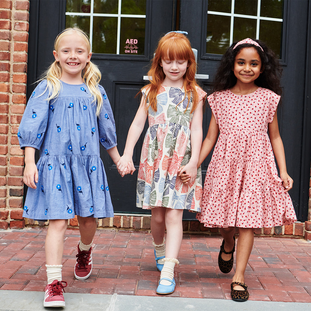 Fiona Dress | Blue Blossom Embroidery