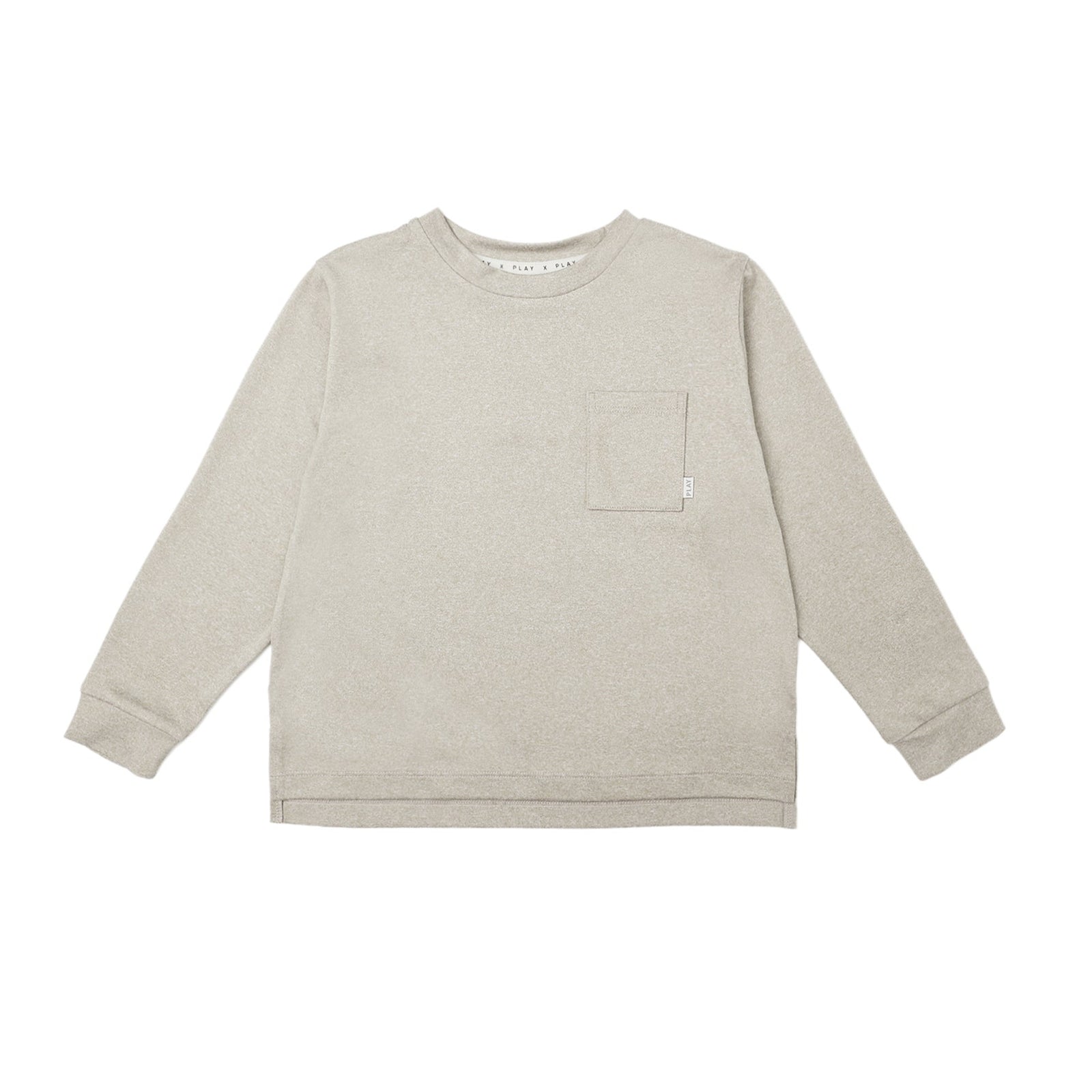 Long Sleeve Pocket Tee | Heathered Stone