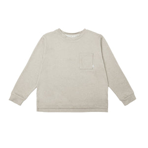 Long Sleeve Pocket Tee | Heathered Stone