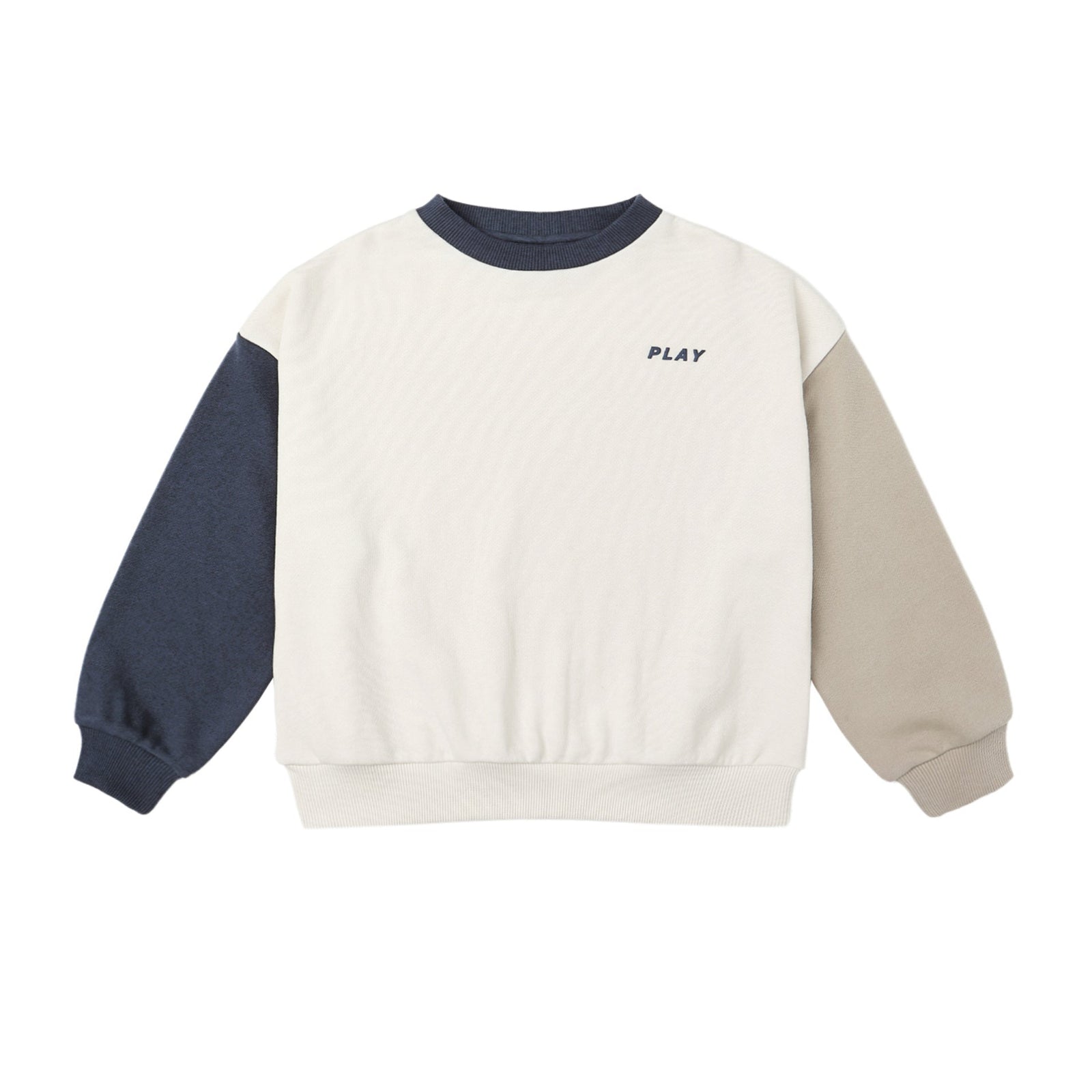 Relaxed Sweatshirt | Navy Color Block