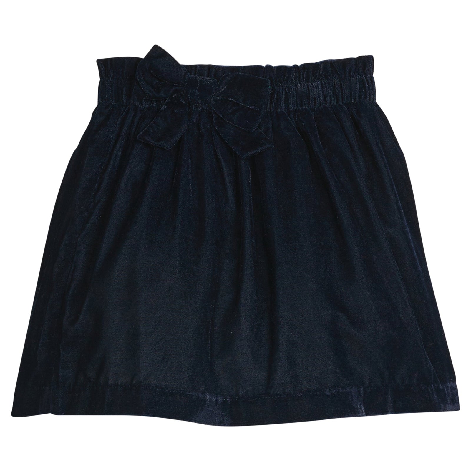 Paperbag Bow Skirt | Navy Velvet