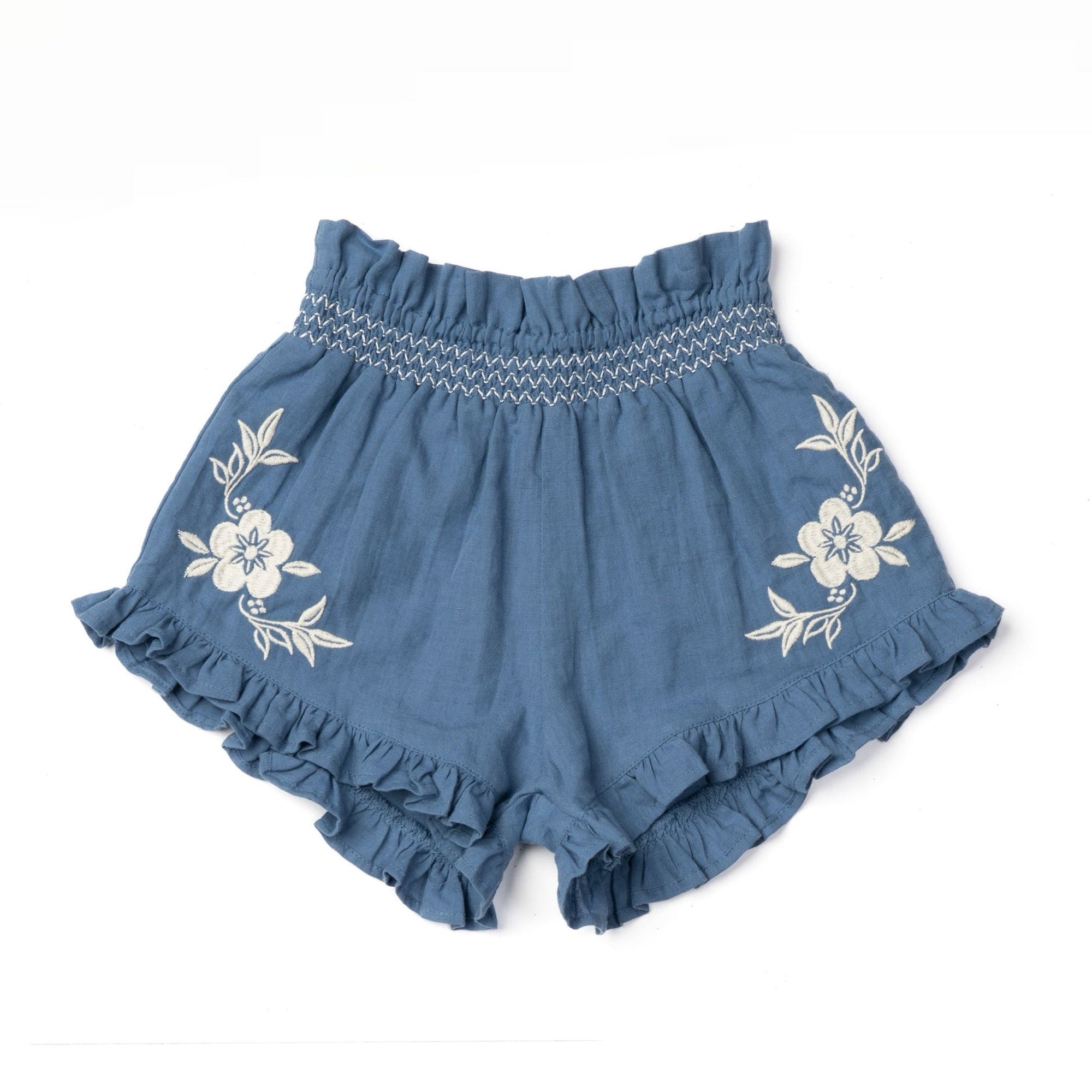 Blossom Embroidered Shorts | Bluejay