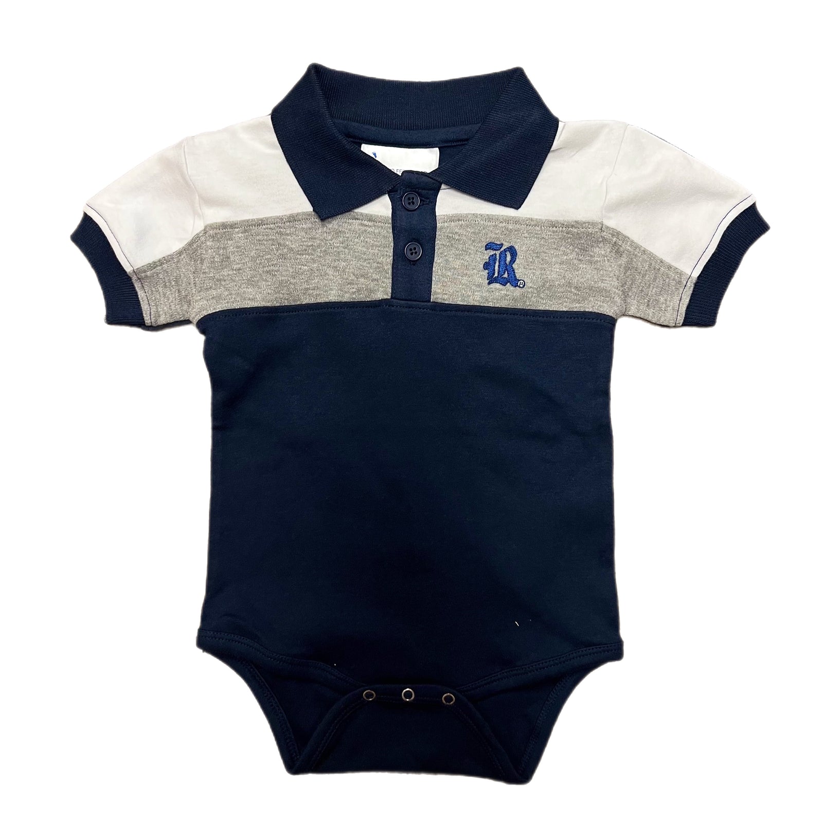 Color Block Polo Onesie | Rice University Navy