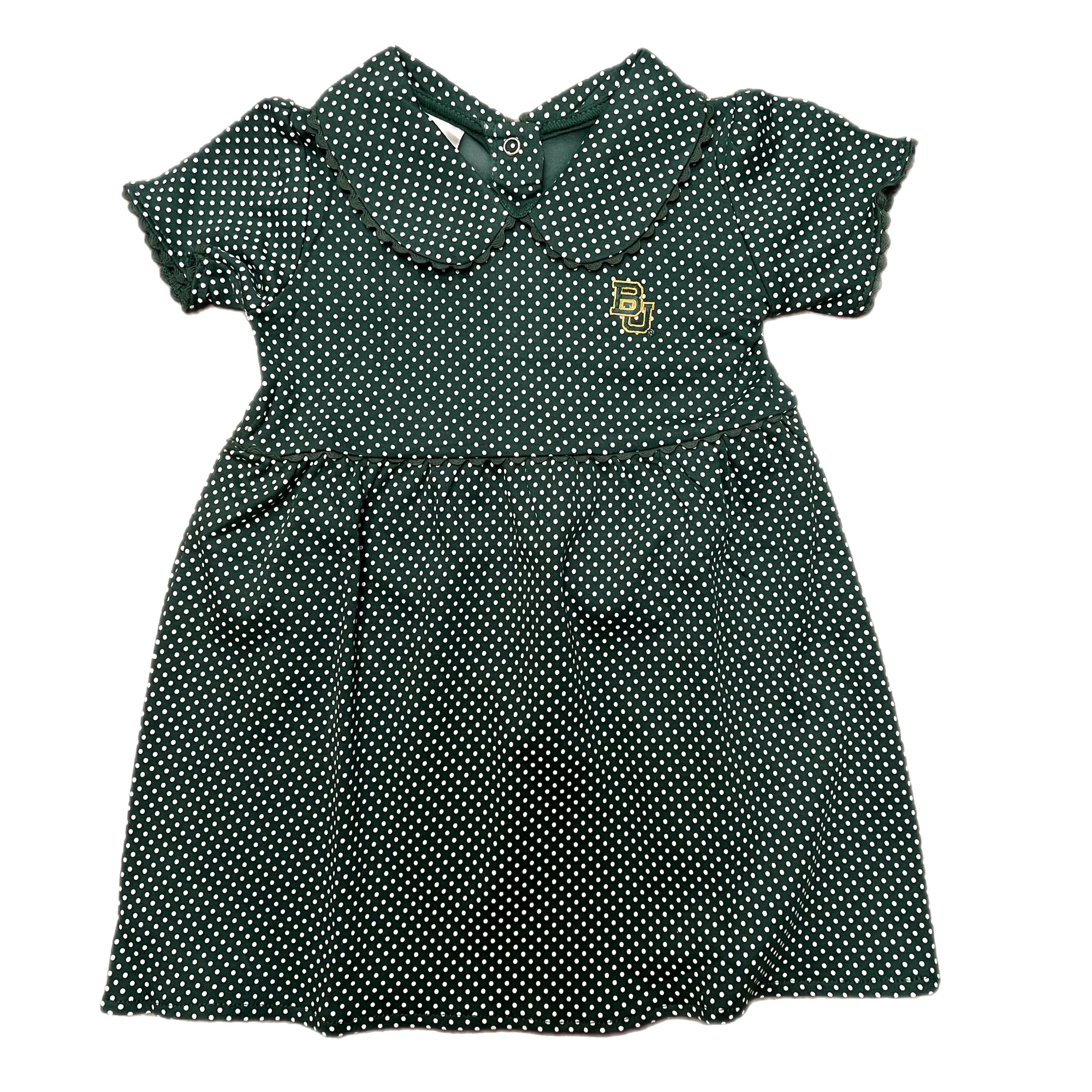 Pin Dot Peter Pan Collar Dress | Baylor Green