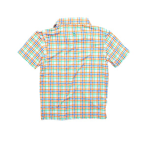 Spring Plaid Polo Short Sleeve Shirt