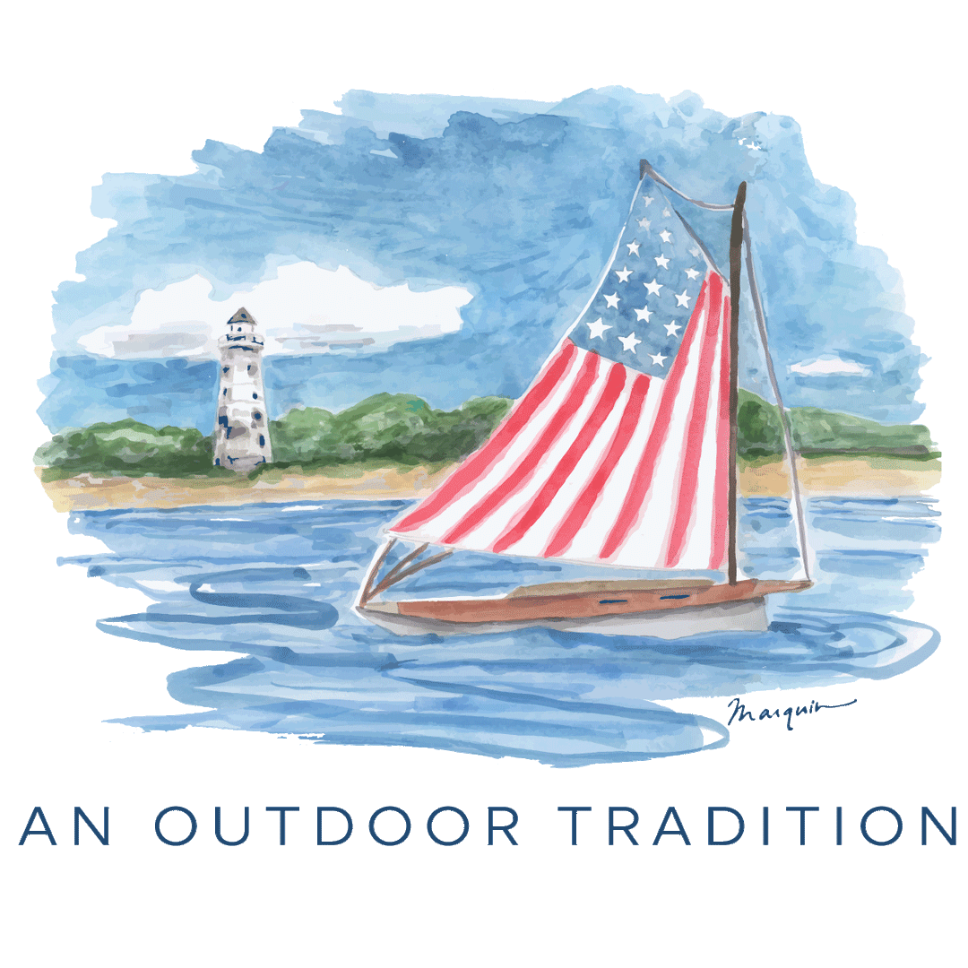 Pro Performance Fishing Tee | Bright White American Flag