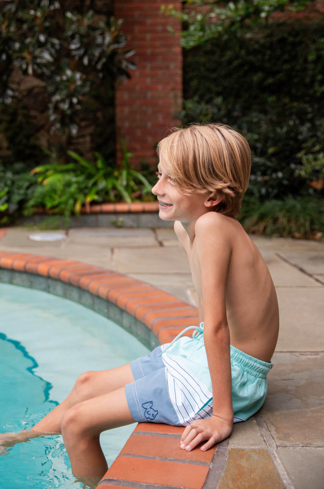 Waterspout Green and Multi Stripe Colorblock