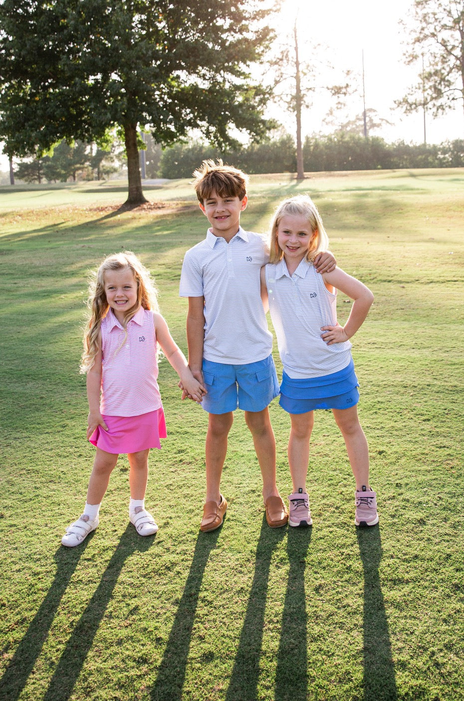 Sleeveless Pro Performance Polo Shirt | Clear Sky Stripe