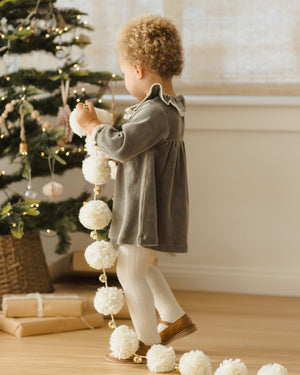 Velour Baby Dress | Forest