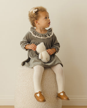 Velour Baby Dress | Forest
