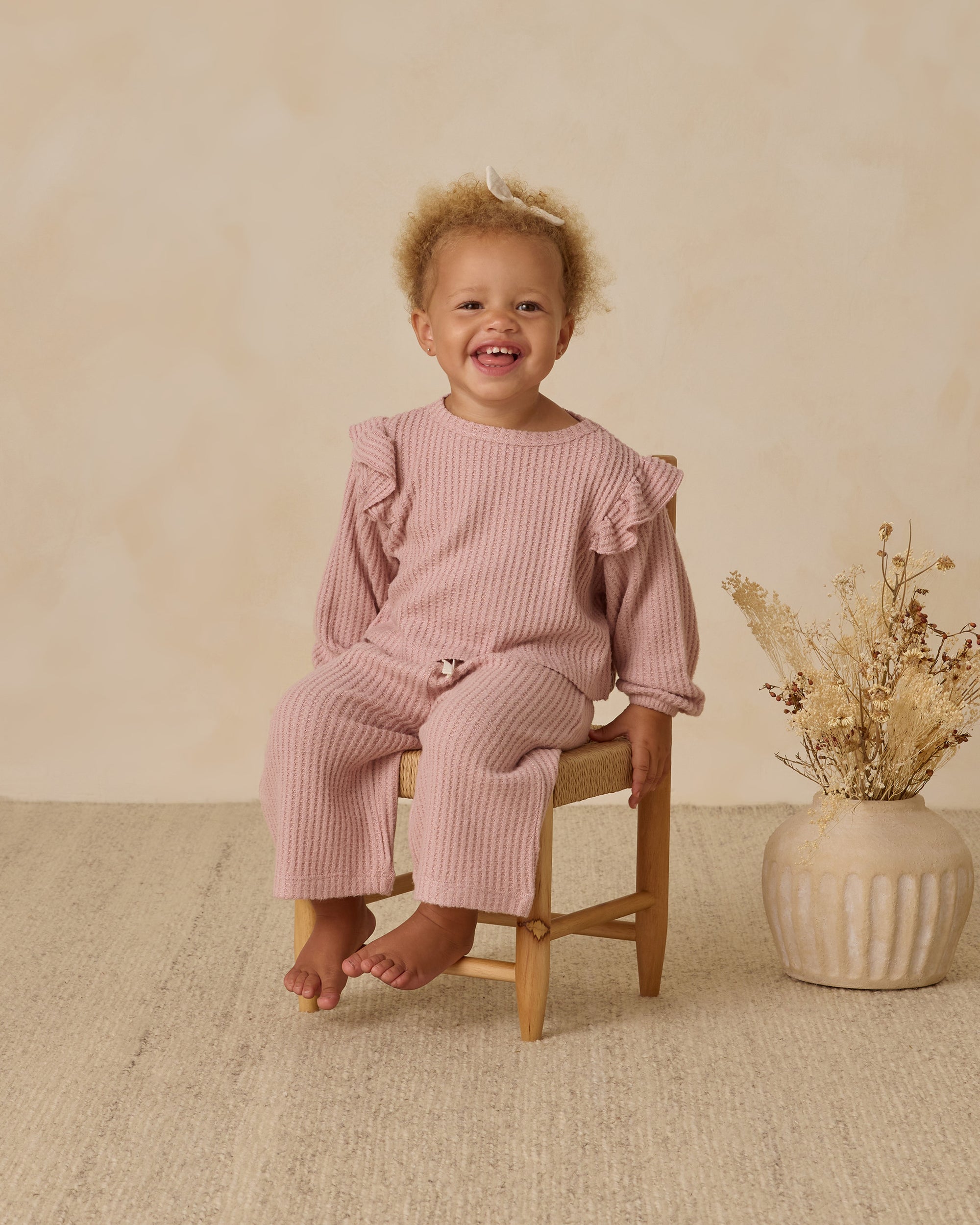 Ruffle Cozy Set | Rose