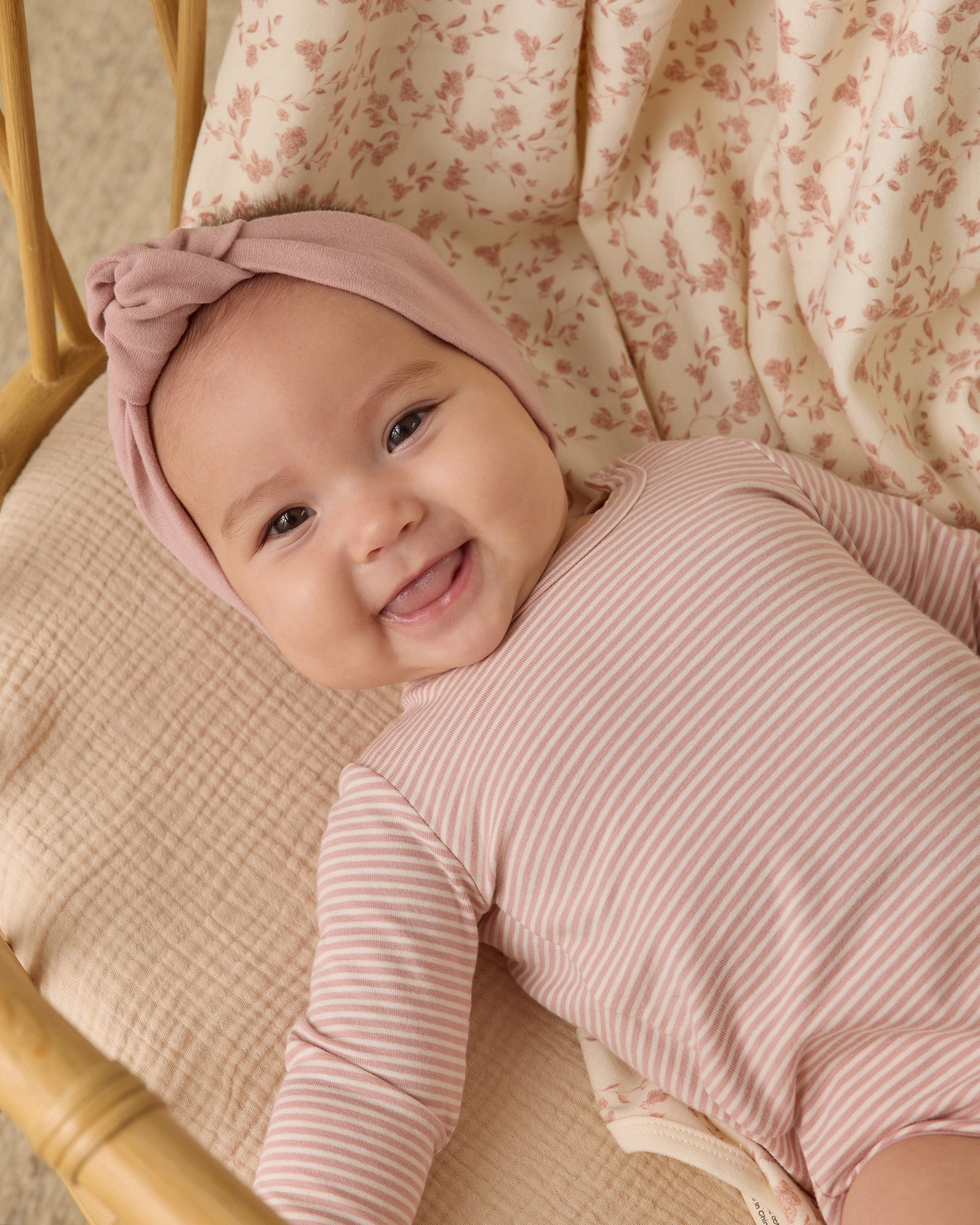 Jersey Bodysuit | French Garden or Rose Micro Stripe