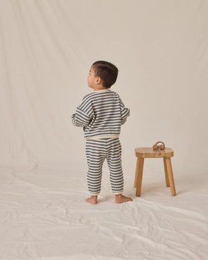 Waffle Slouch Set | Ocean Stripe