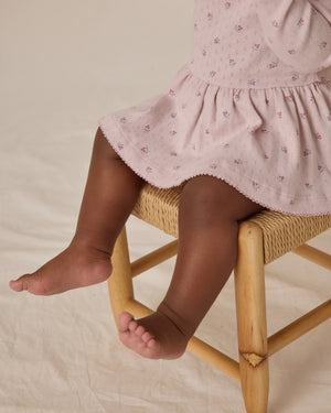 Pointelle Skirted Bodysuit | Lilac Ditsy