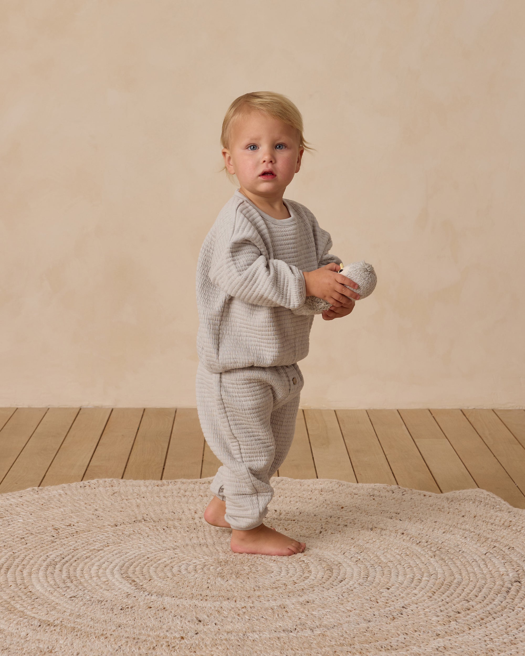 Textured Sweat Set | Frost