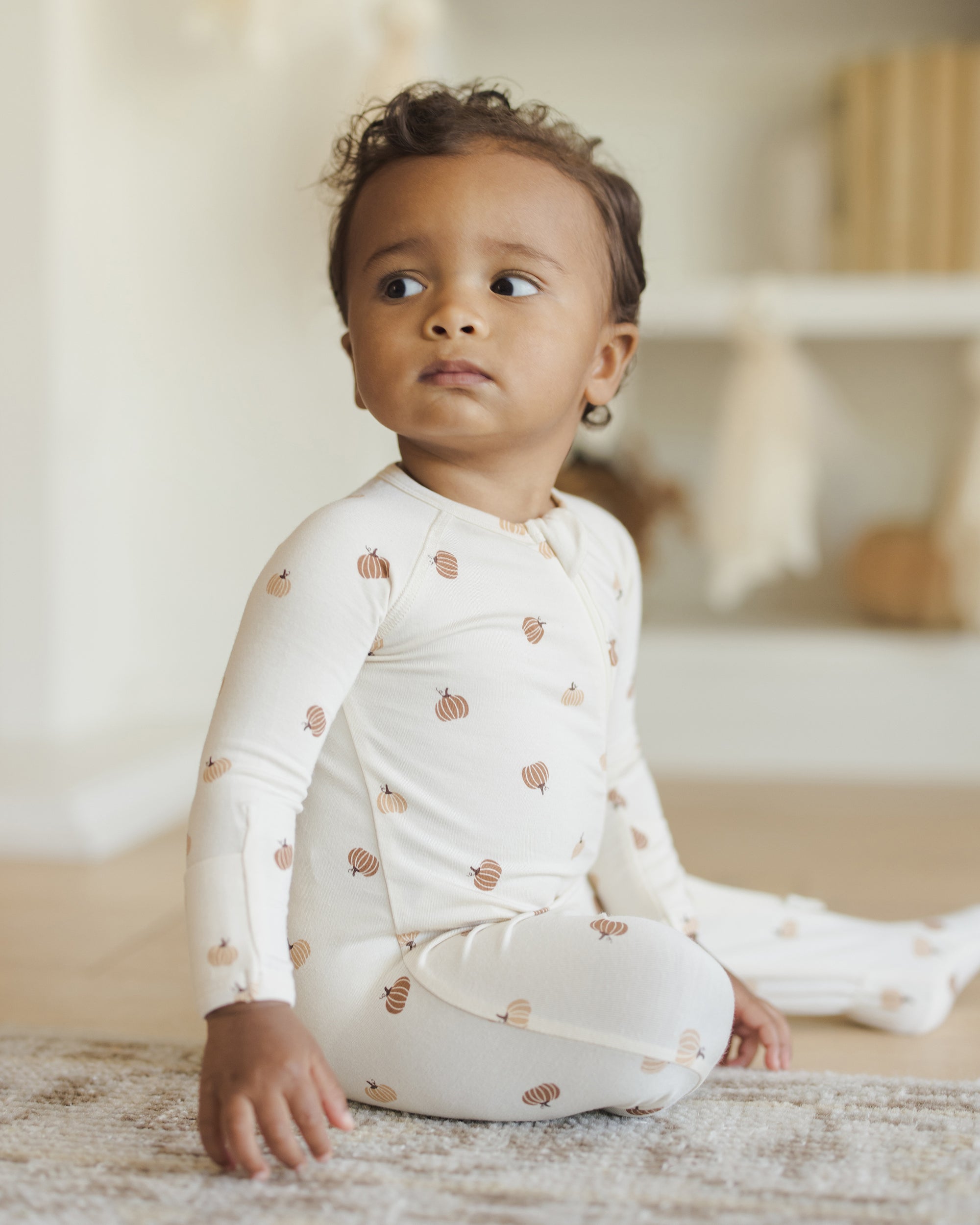 Bamboo Zip Footie | Pumpkins