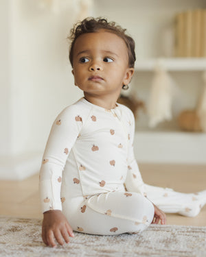 Bamboo Zip Footie | Pumpkins