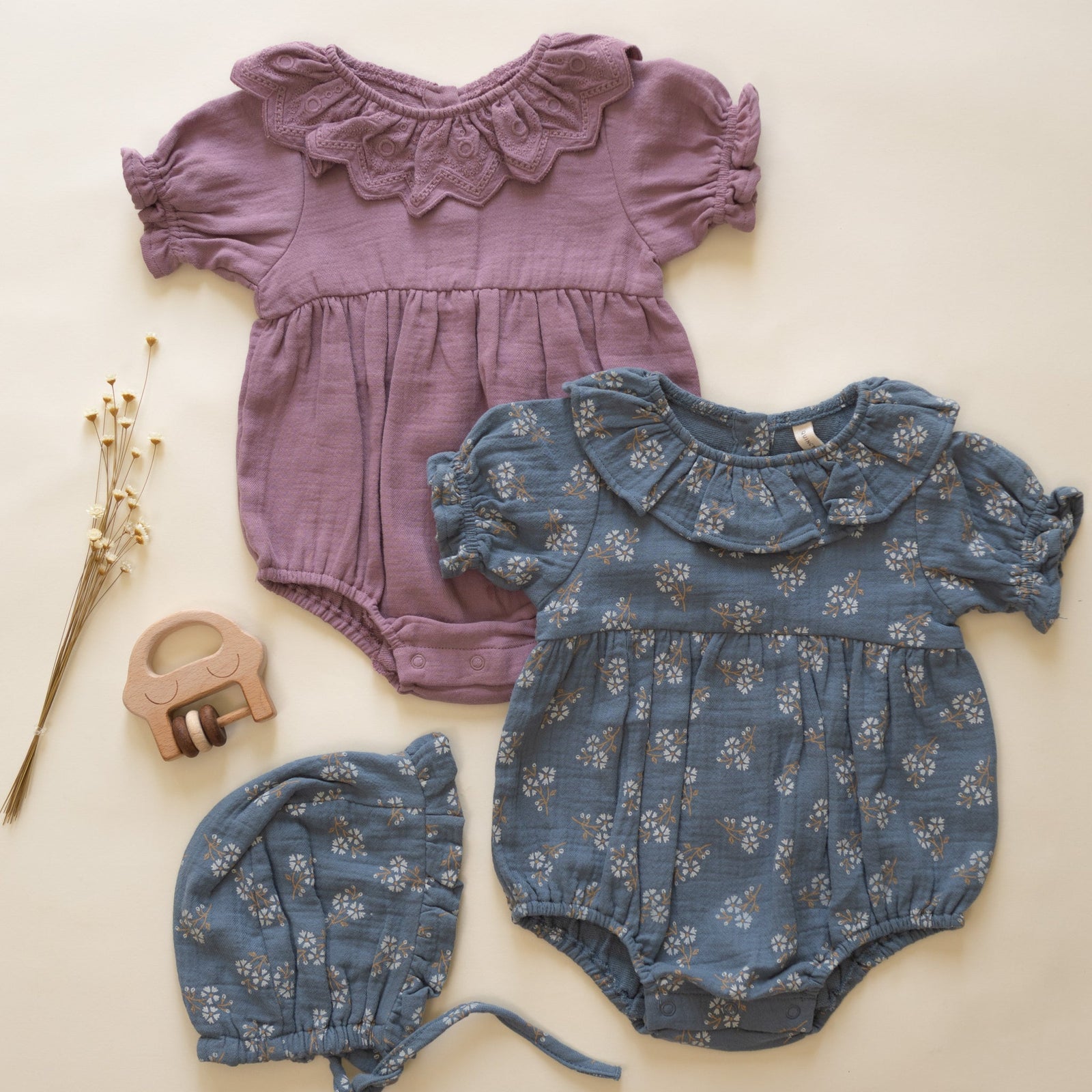 Collared Romper | Mulberry