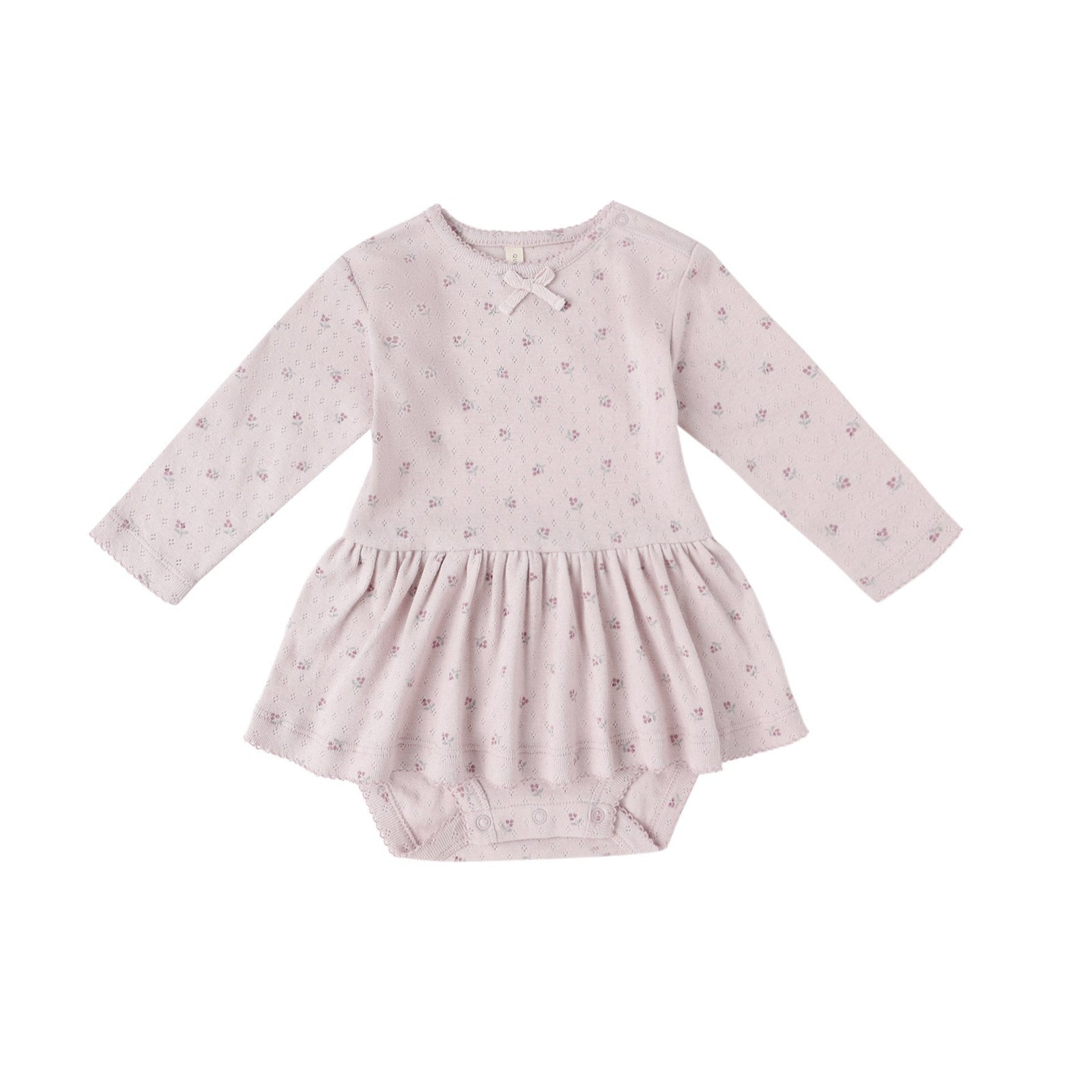 Pointelle Skirted Bodysuit | Lilac Ditsy