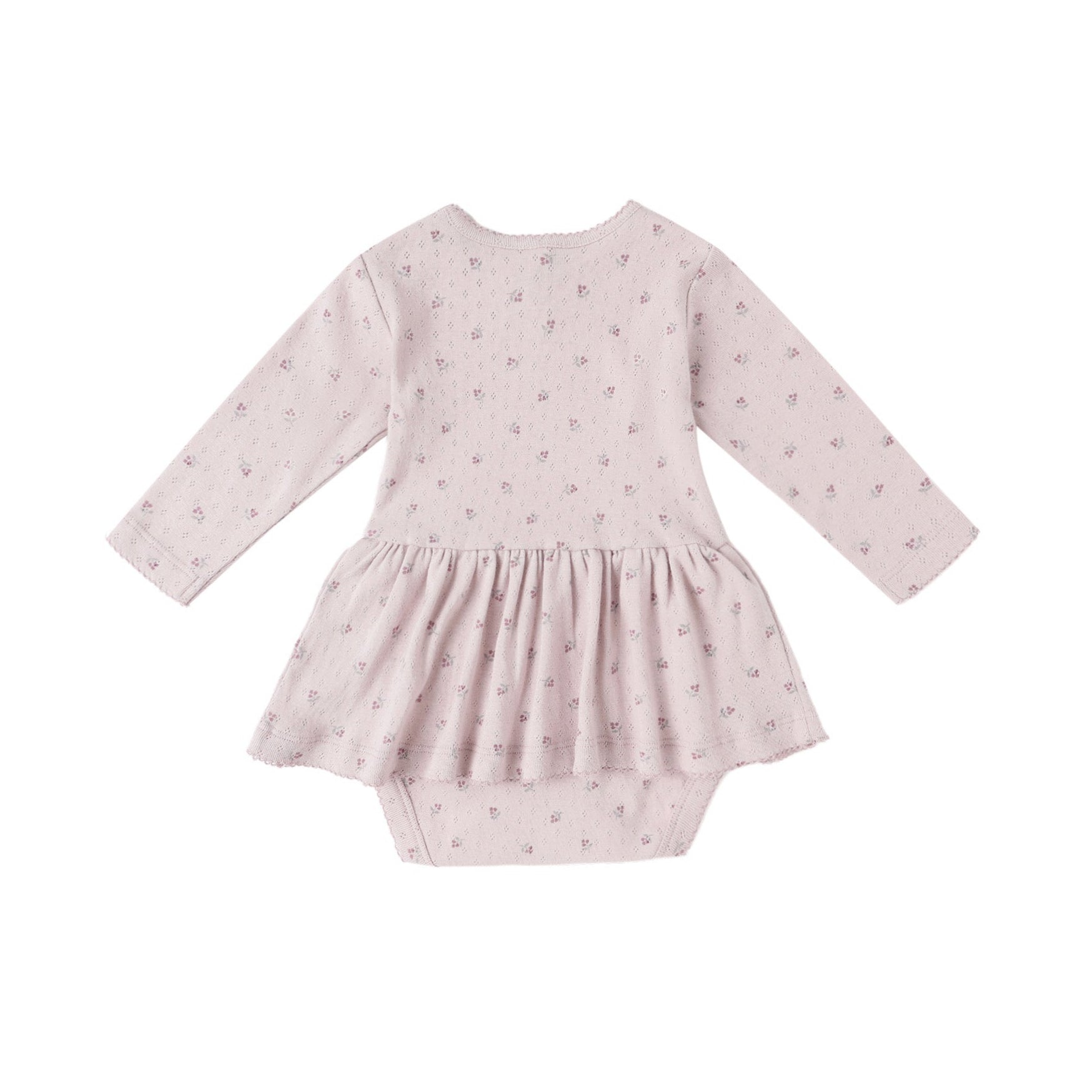 Pointelle Skirted Bodysuit | Lilac Ditsy