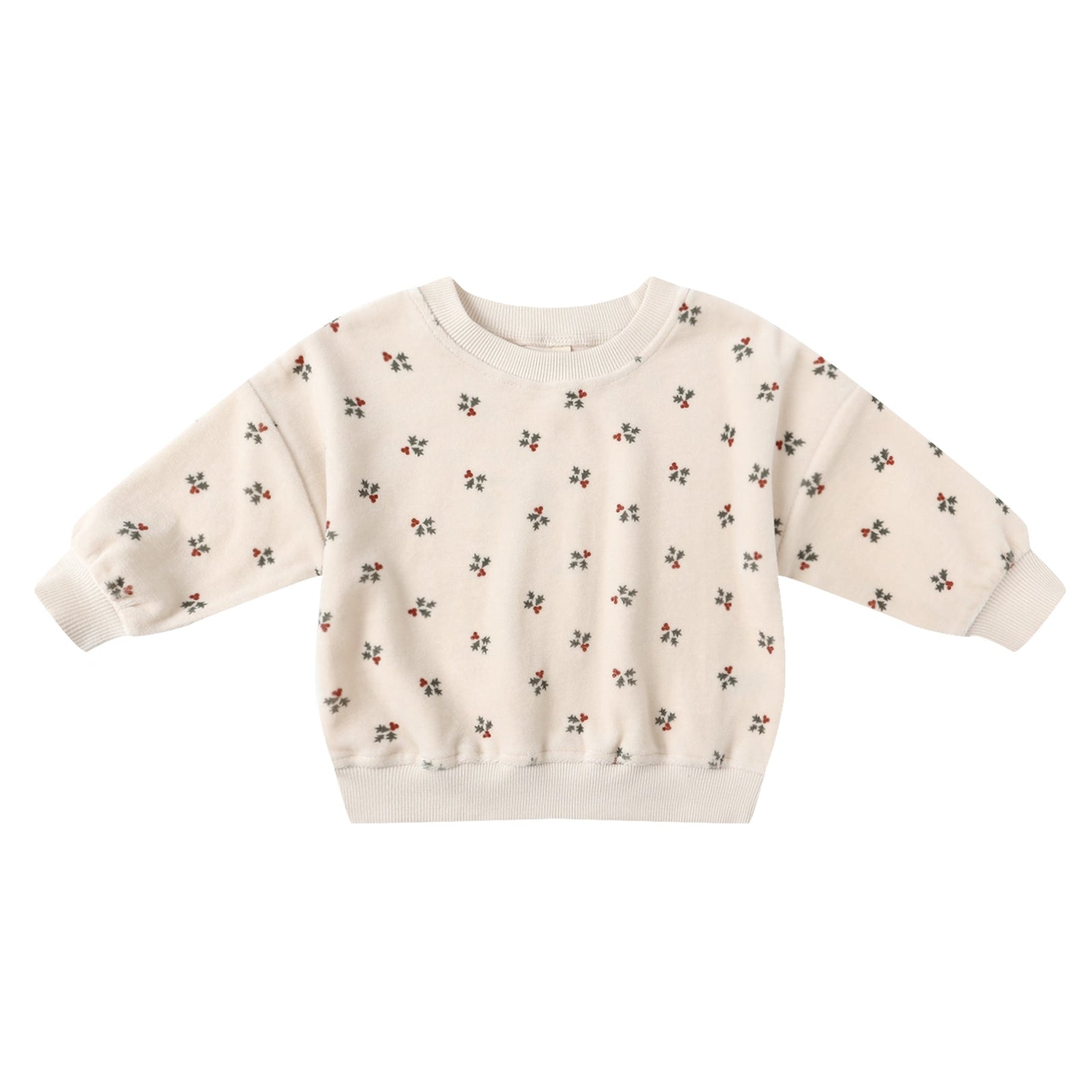 Velour Relaxed Sweatshirt | Holly Berry