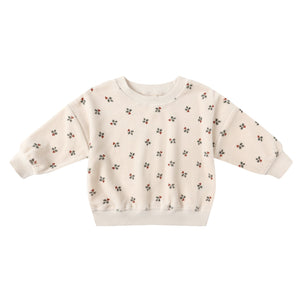 Velour Relaxed Sweatshirt | Holly Berry