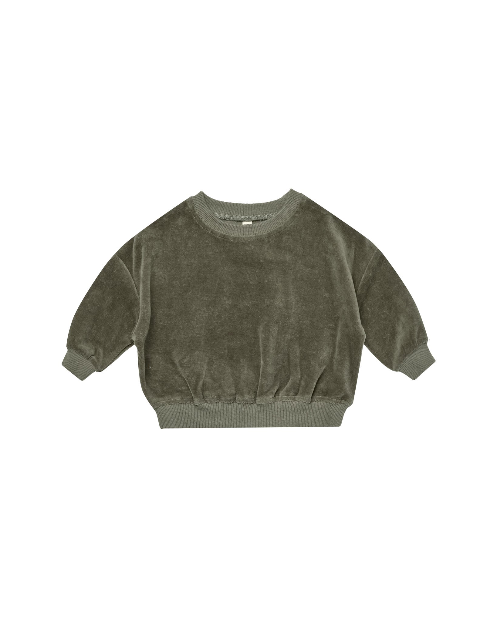 Velour Relaxed Sweatshirt | Forest