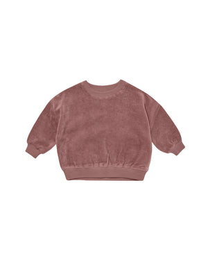 Velour Relaxed Sweatshirt | Fig