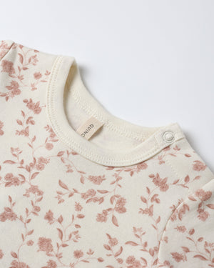 Jersey Bodysuit | French Garden or Rose Micro Stripe