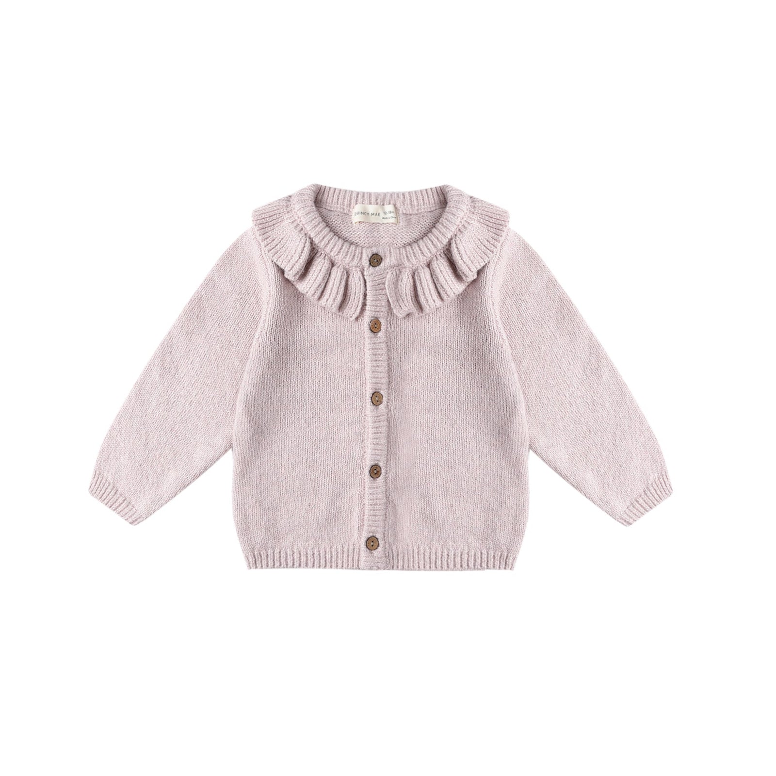 Ruffle Collar Cardigan | Lilac