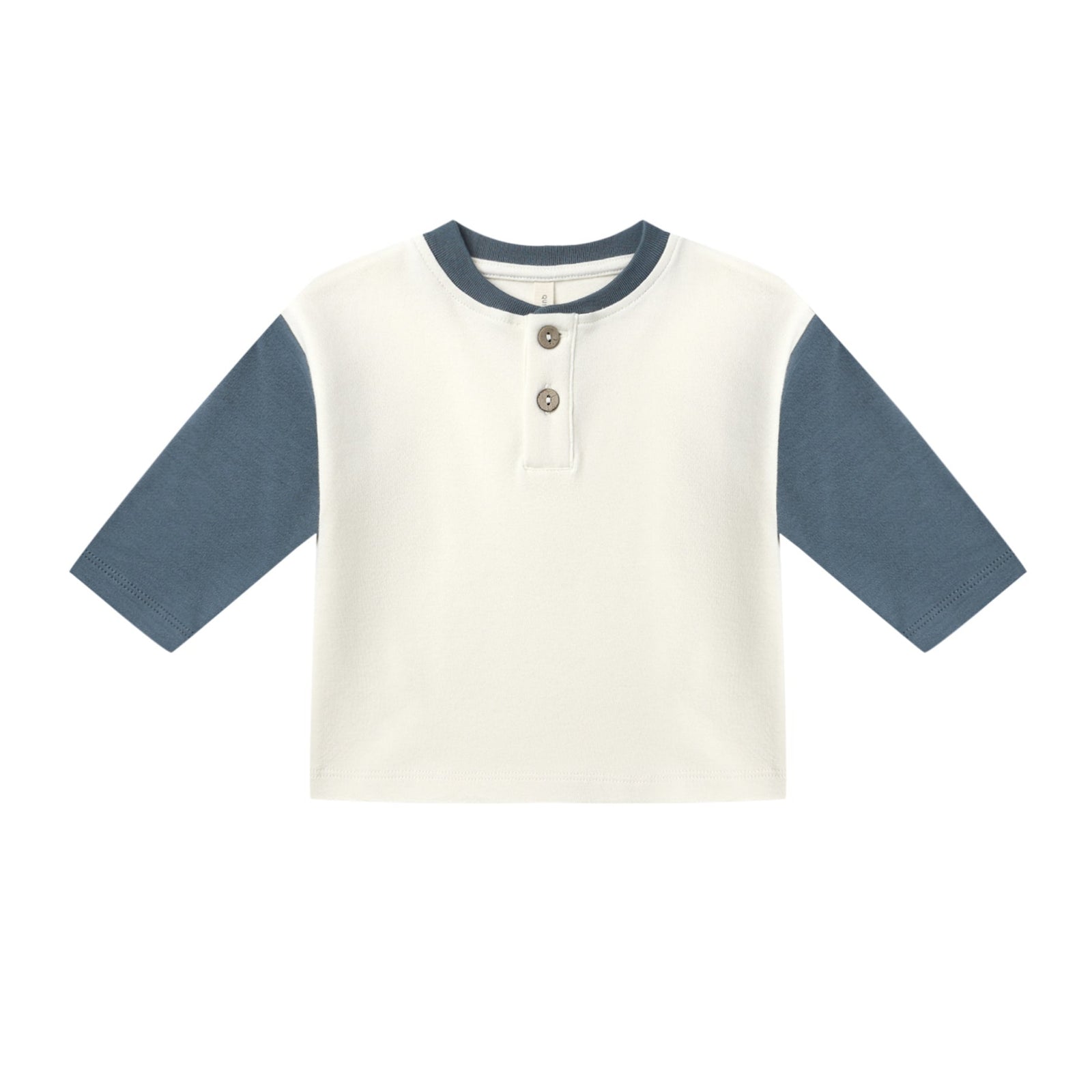 Long Sleeve Henley Tee | Ocean