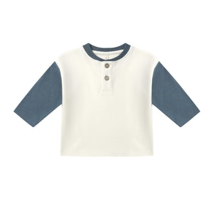 Long Sleeve Henley Tee | Ocean