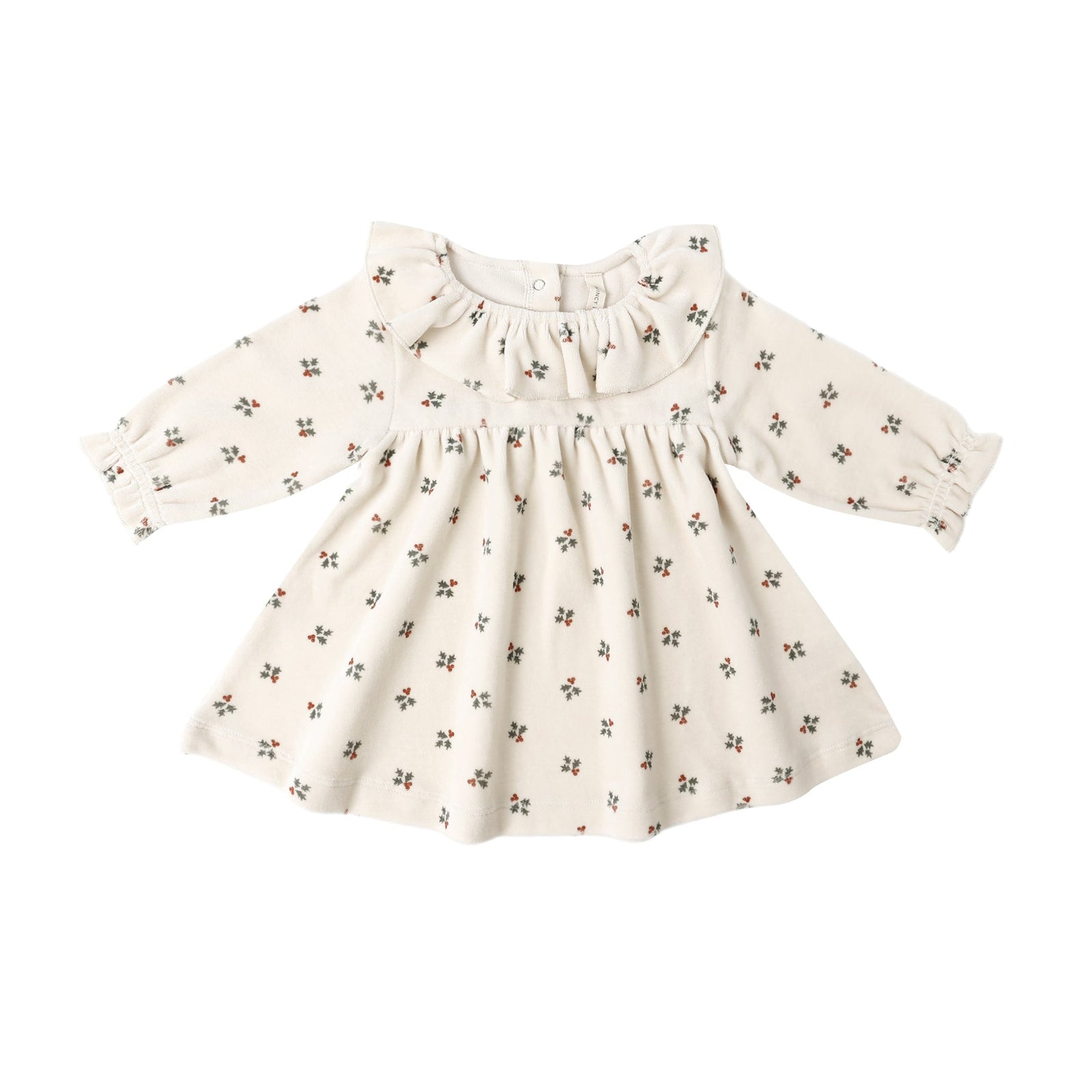 Velour Baby Dress | Holly Berry