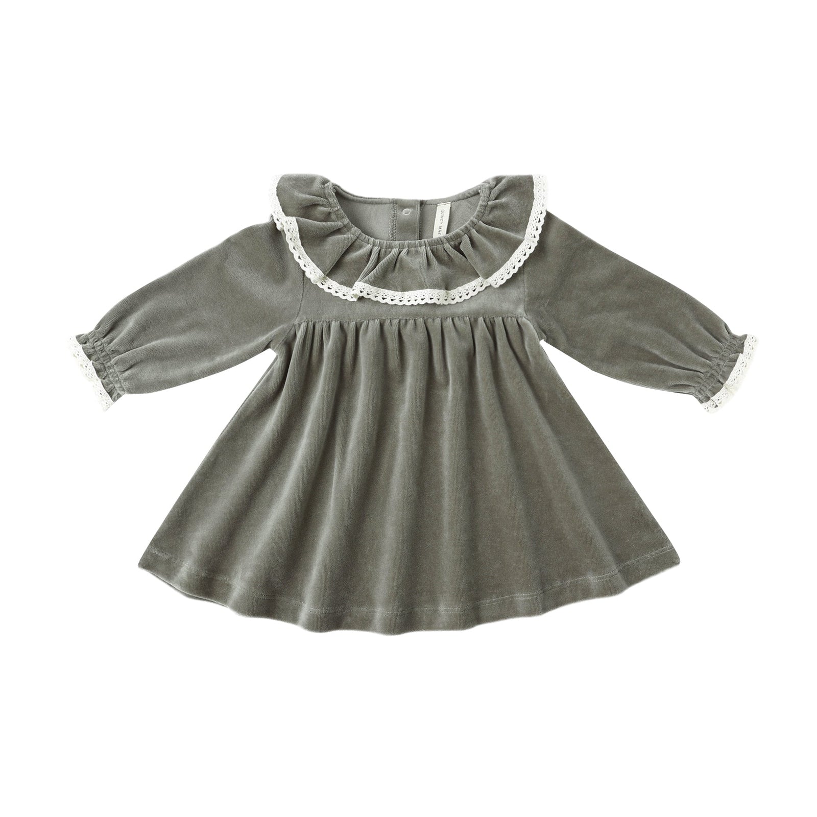 Velour Baby Dress | Forest