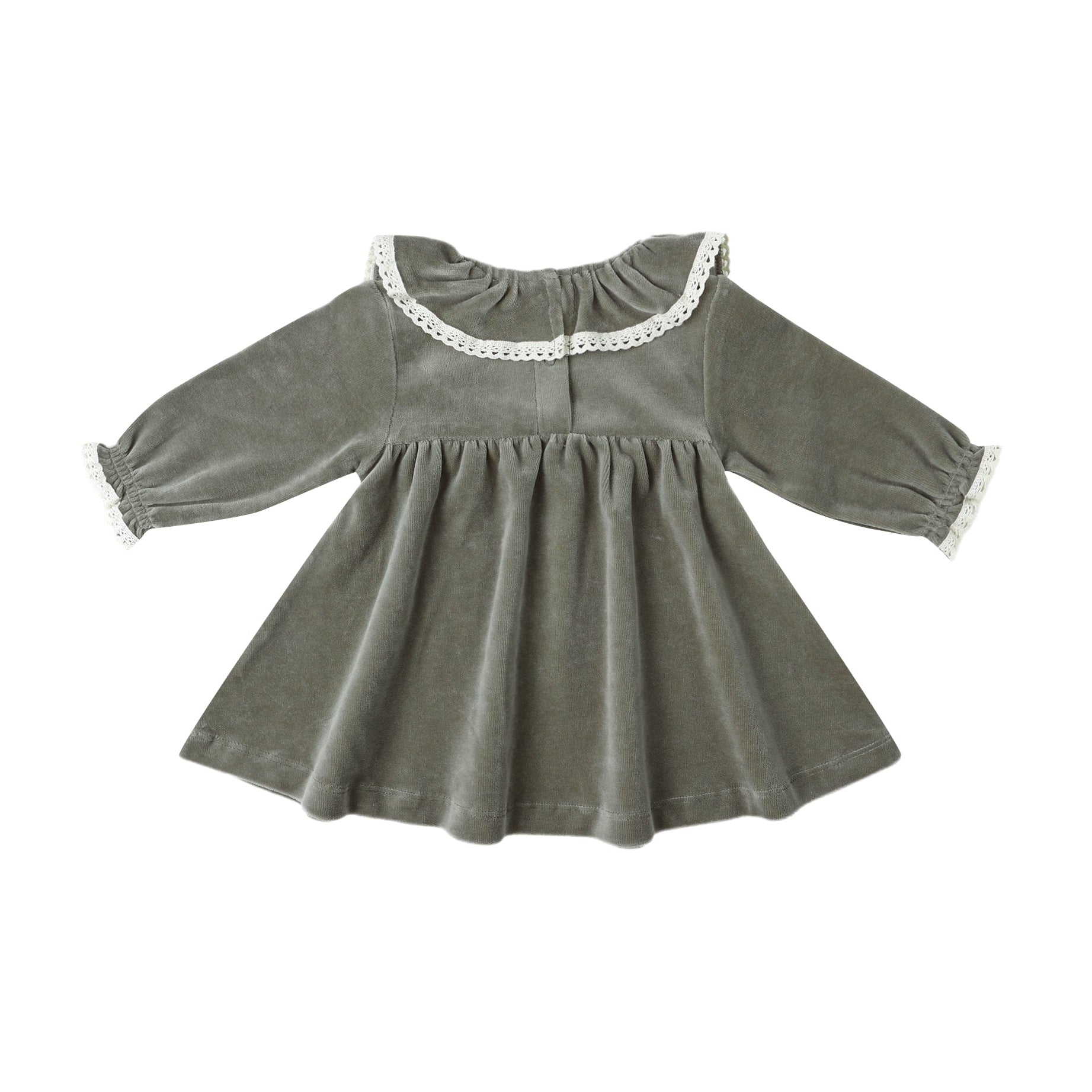 Velour Baby Dress | Forest
