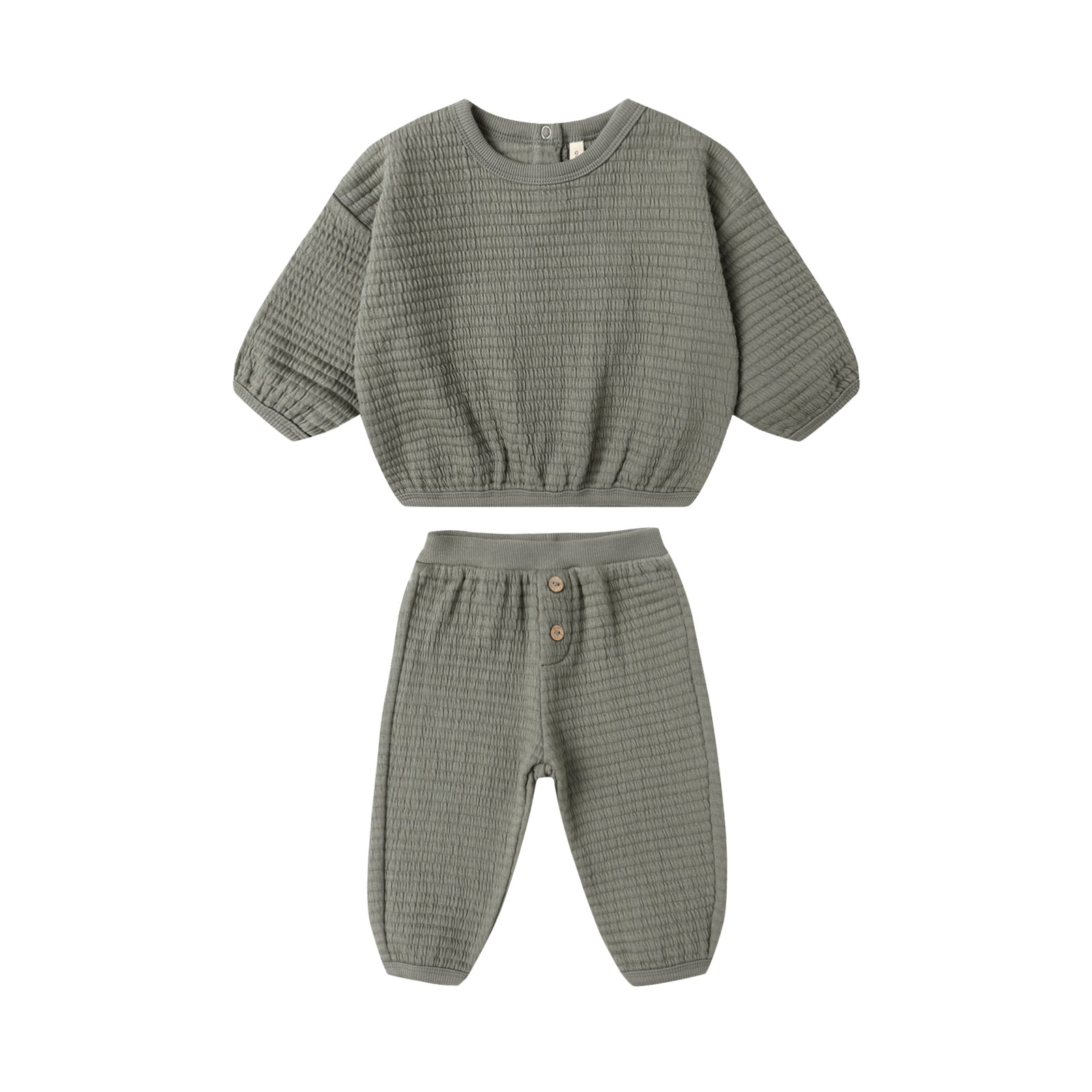 Textured Sweat Set | Forest