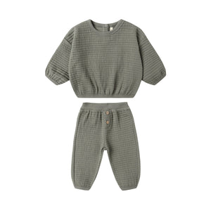 Textured Sweat Set | Forest