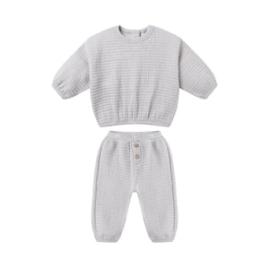 Textured Sweat Set | Frost