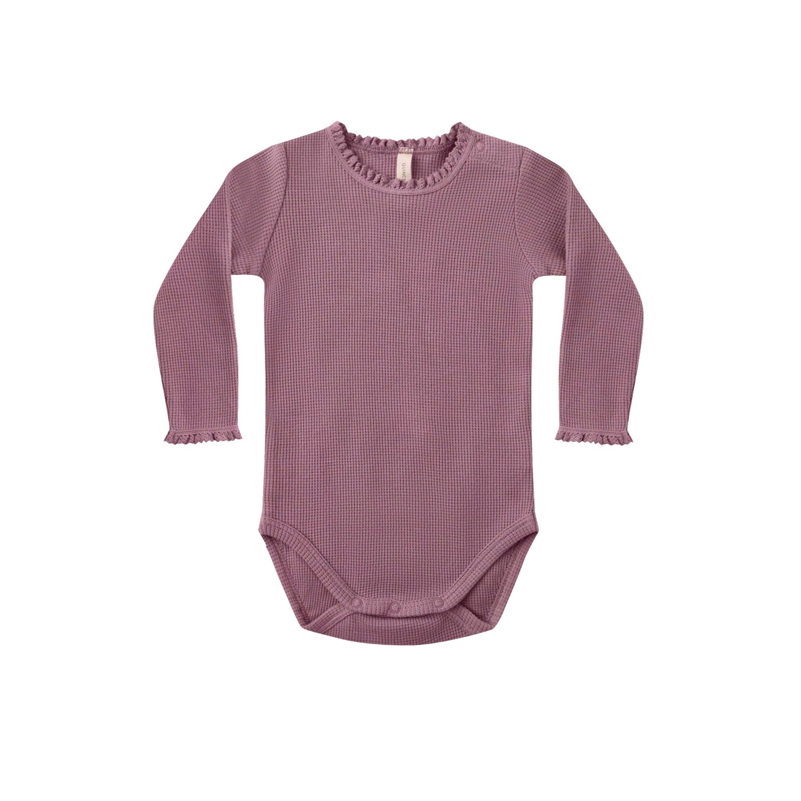 Waffle Long Sleeve Bodysuit | Mulberry