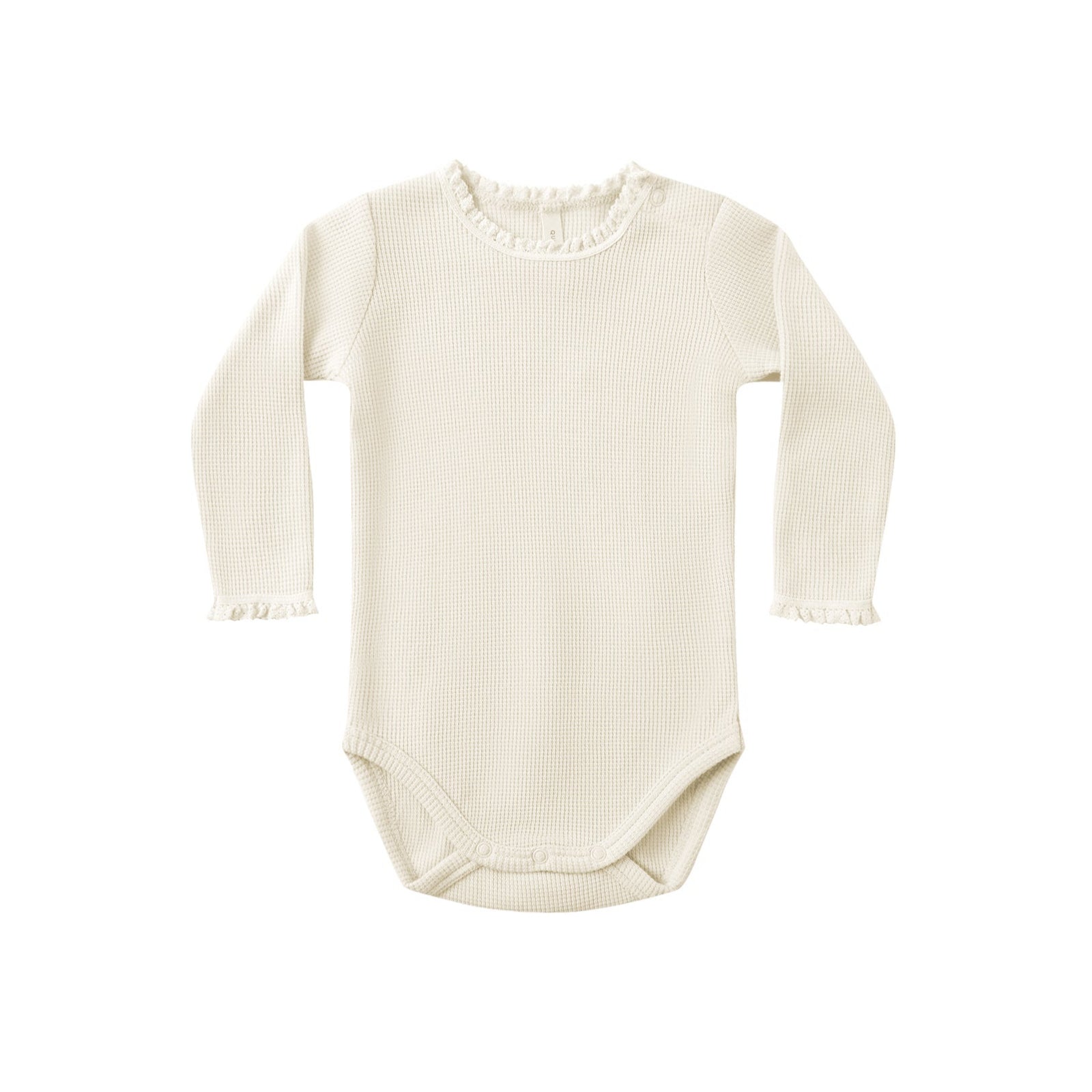 Waffle Long Sleeve Bodysuit | Natural