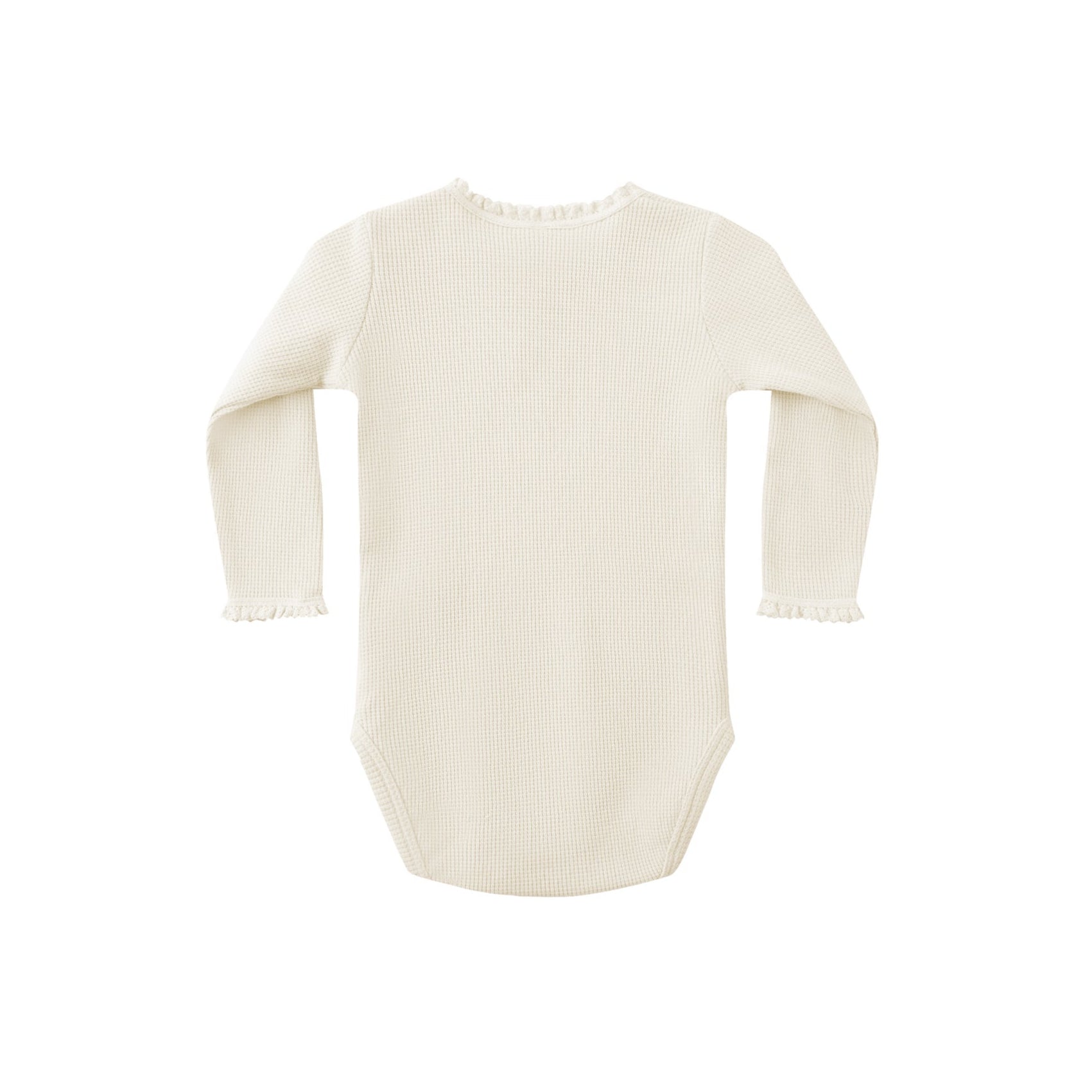 Waffle Long Sleeve Bodysuit | Natural