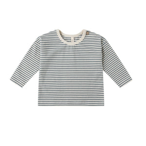 Long Sleeve Tee | Ocean Micro Stripe