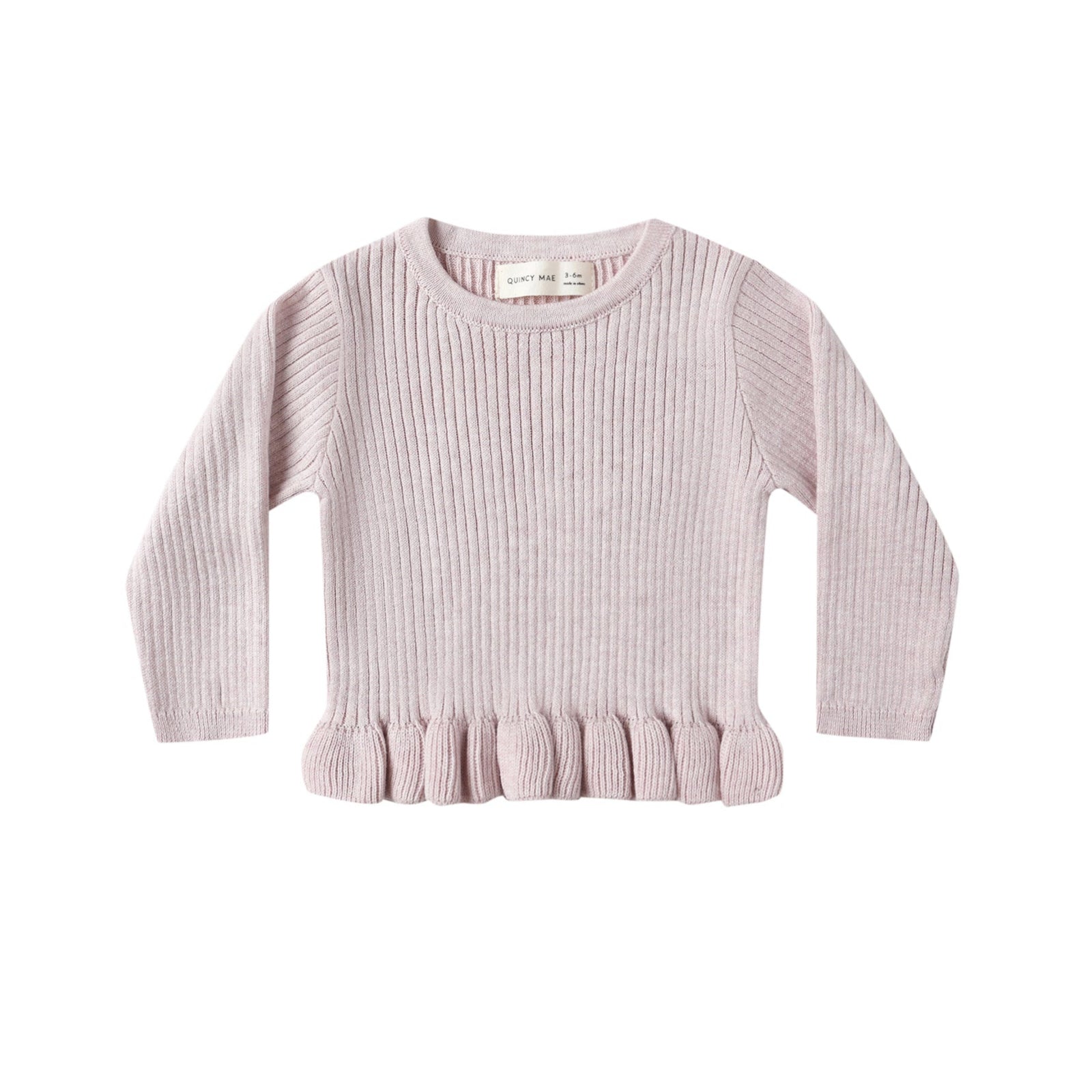 Rib Knit Peplum Top | Lilac