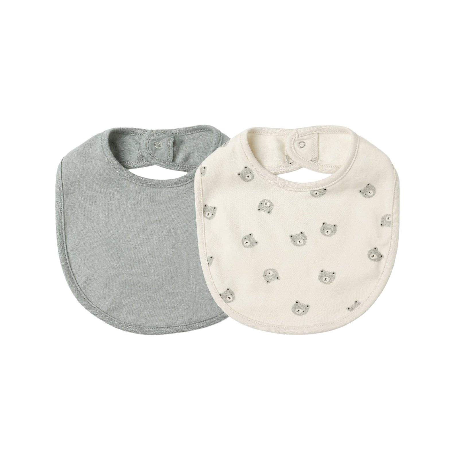 Jersey Snap Bib, 2 pack | Bears / Steel Blue