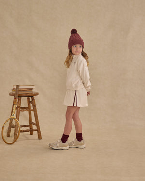 Half Zip Sweatshirt | Natural