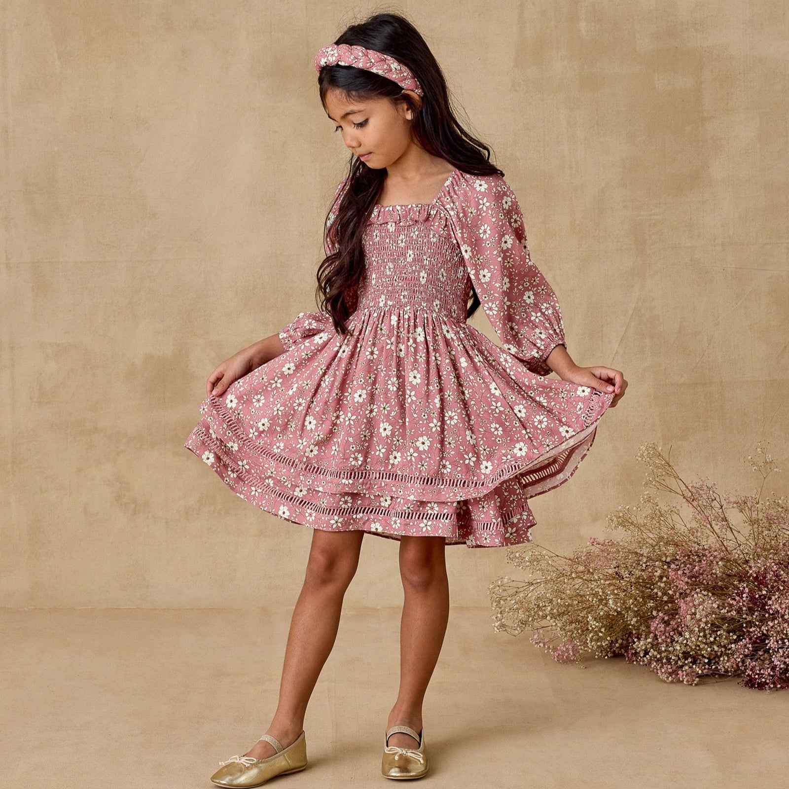 Elodie Dress | Rose Bloom