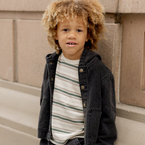 Relaxed Long Sleeve Tee | Retro Stripe